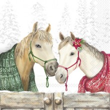 Салфетки 20бр Winter Horses